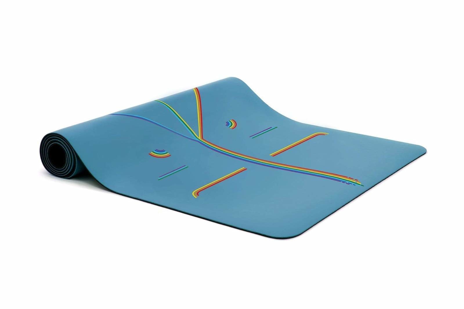 Liforme Blue Sky Rainbow Travel Yoga Mat 180cm 66cm 2mm