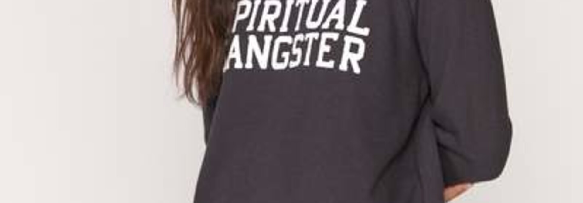 Spiritual Gangster Varsity Old School Sweatshirt - Vintage Black