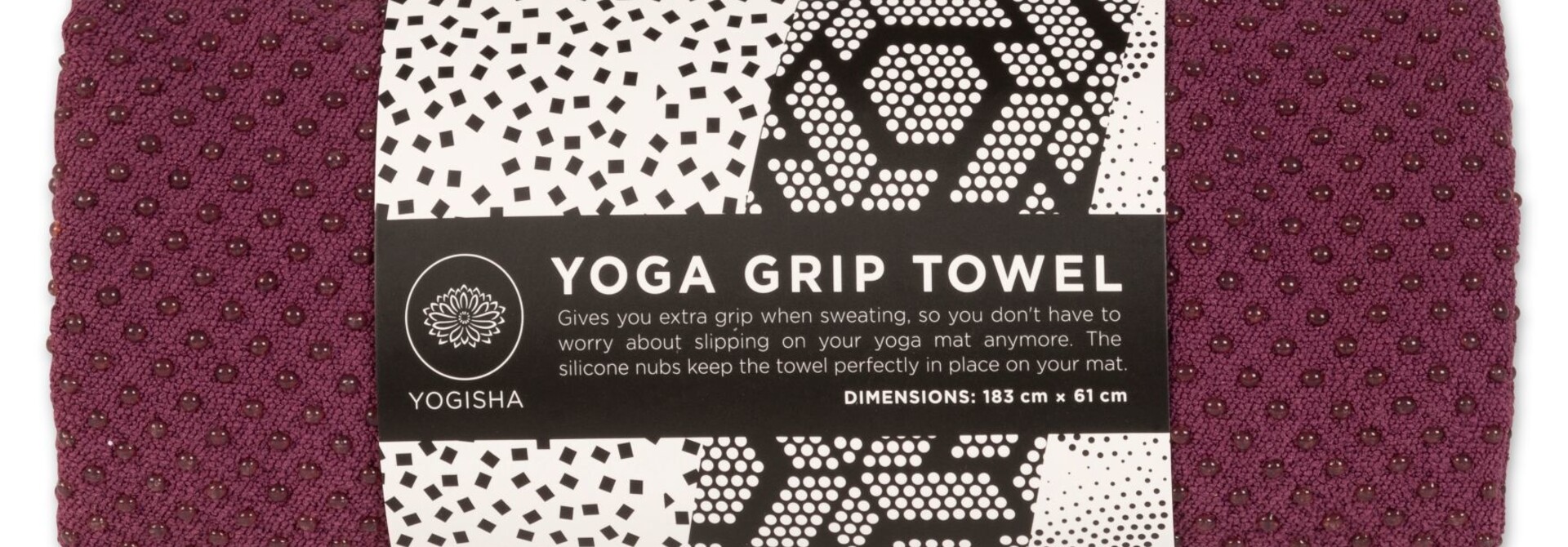 Yogisha Yoga Handdoek 183cm 61cm - Aubergine