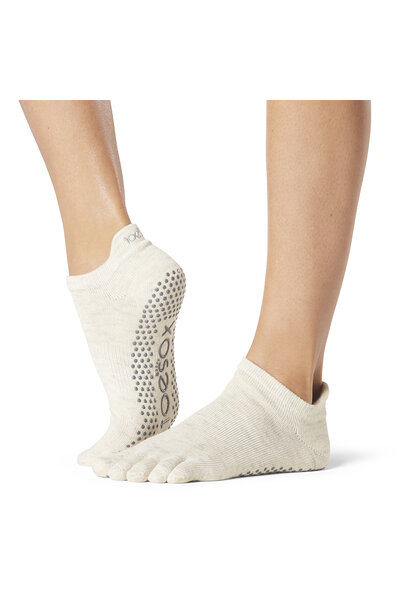 Toesox Yoga Sokken Low Rise Dichte Tenen - Oatmeal