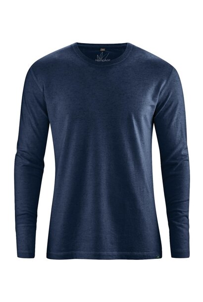 HempAge Basic Langarmshirt – Marineblau