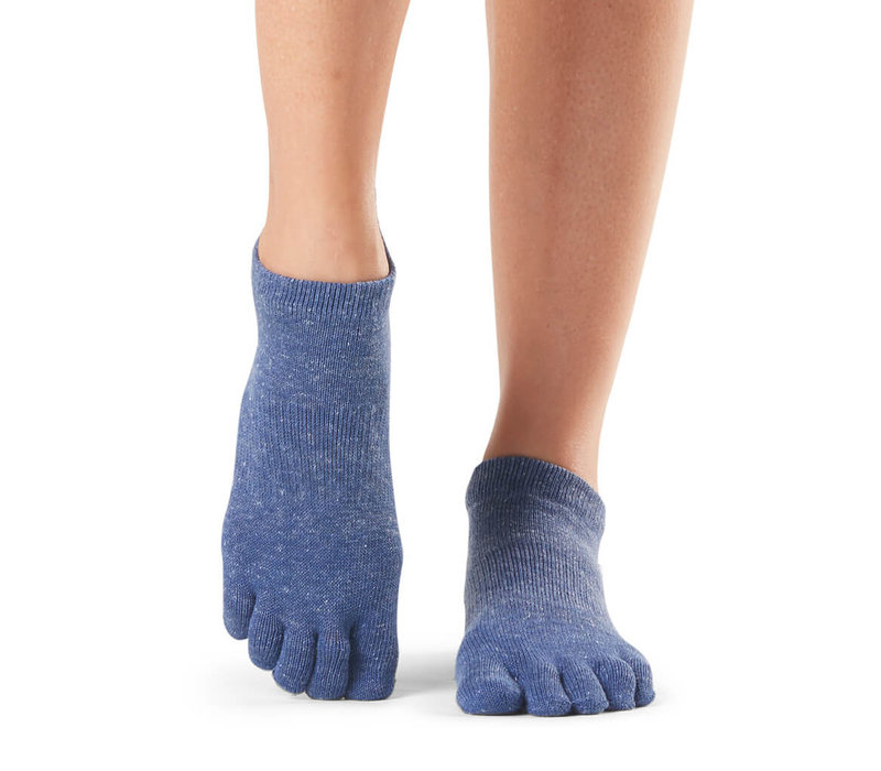Toesox Yoga Socks Low Rise Full Toe - Navy