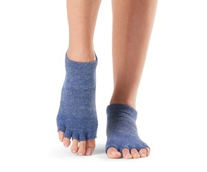 Toesox Yoga Socks Half Toe Low Rise - Navy - Yogisha Amsterdam