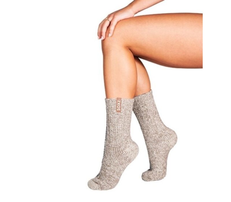 Soxs Women's Socks - Beige/Dusty Rose Half High