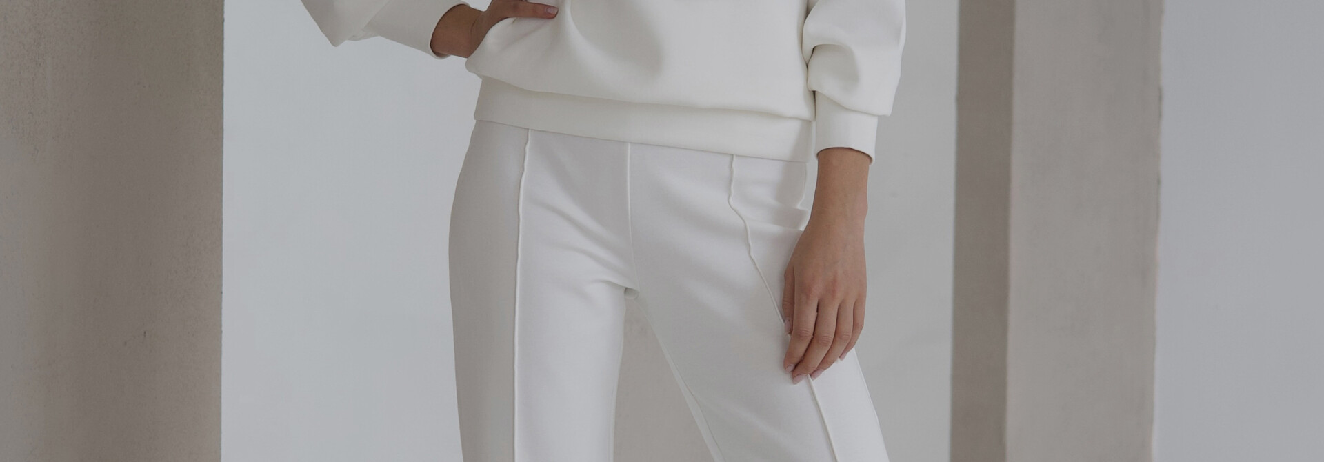 House of  Gravity Tailored Trouser - Marble White