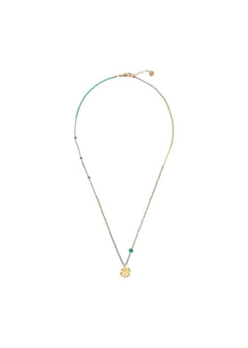 A Beautiful Story A Beautiful Story Feel Gold Necklace - Aventurine