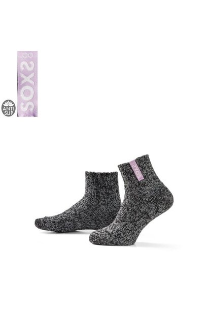 Soxs Anti Slip Socks Low - Dark Grey/Mauve Mist 37-41