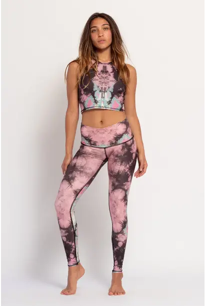 Yogaleggings Eagle feather green Crop Bell Bottom - Teeki - Soul Factory