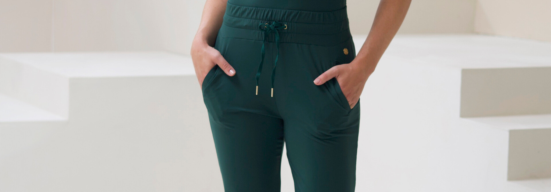 House of  Gravity Active Track Pants - Green Sapphire