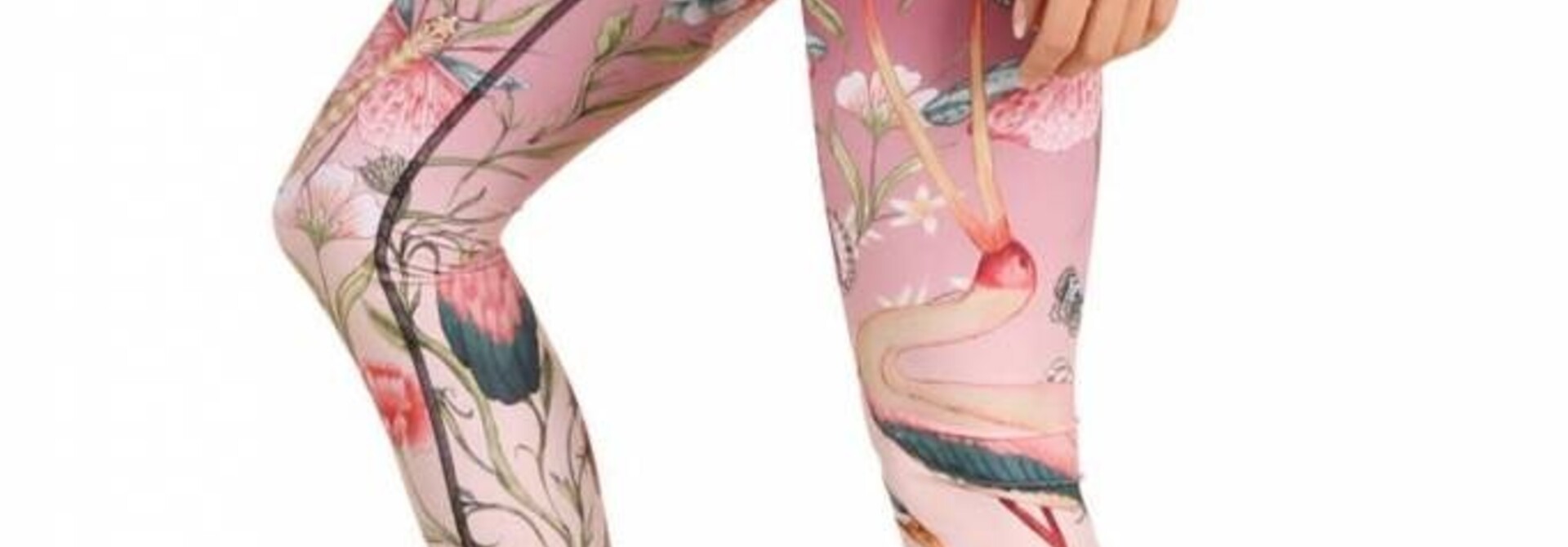 Pretty in Pink Eco-Friendly Women's Printed Yoga Leggings | Yoga Democracy