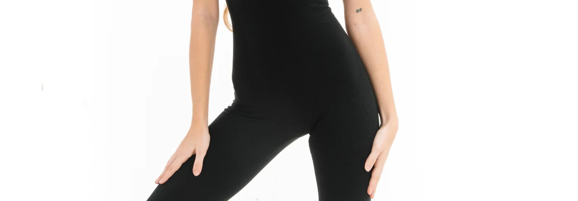 Funky Simplicity Cross Back Catsuit - Black