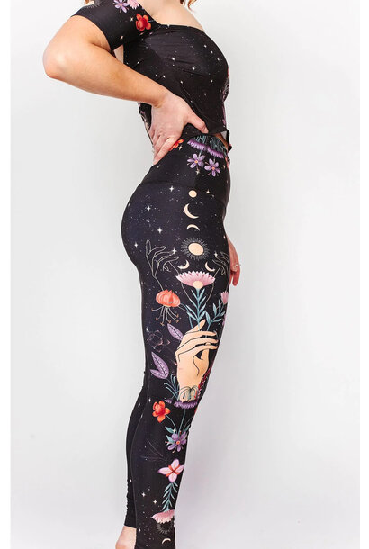 Yoga Democracy Yoga-Leggings „Long Leg“ – Celestial Timing