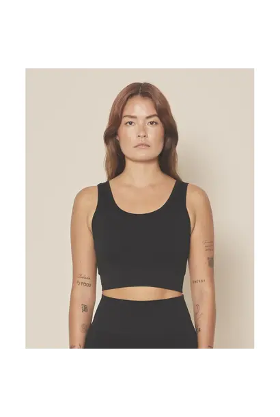 Moonchild Yoga Wear Nahtloses Crop-Top – Black Iris