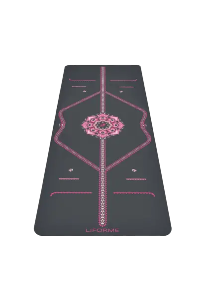 Liforme Yoga Mat - Blossoming Lotus Gray
