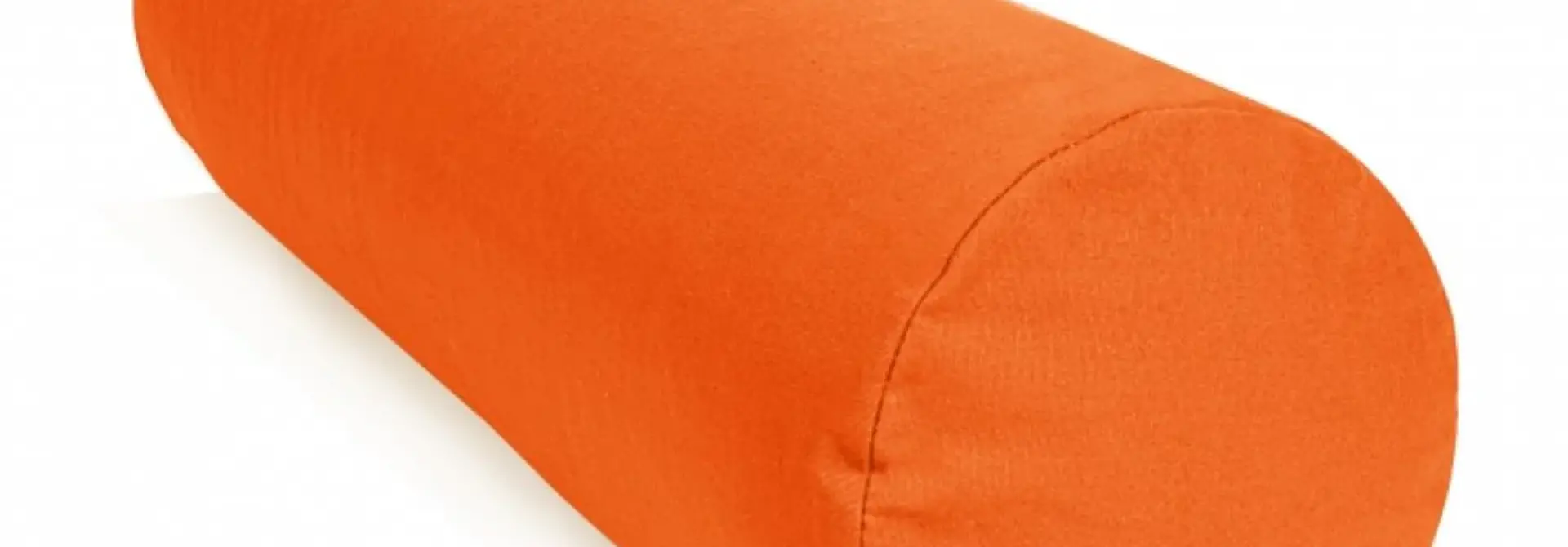 Yoga Bolster Round Buckwheat Deluxe - Orange