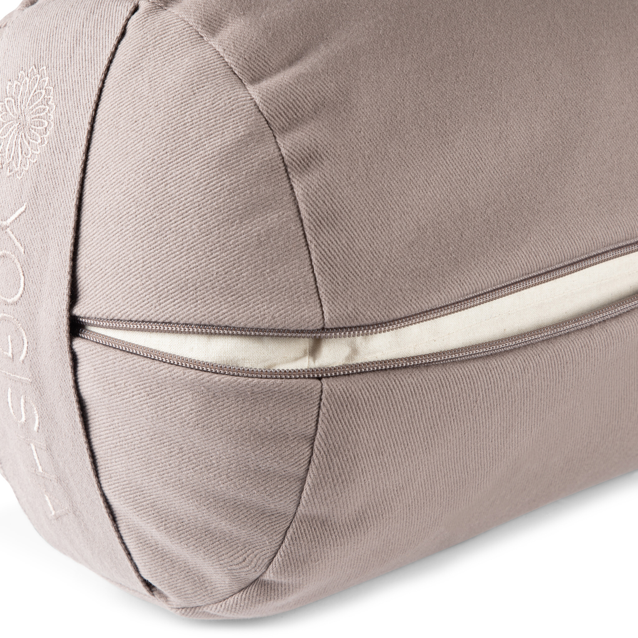 Yogisha Yoga Bolster Rond Boekweit Basic - Taupe-2