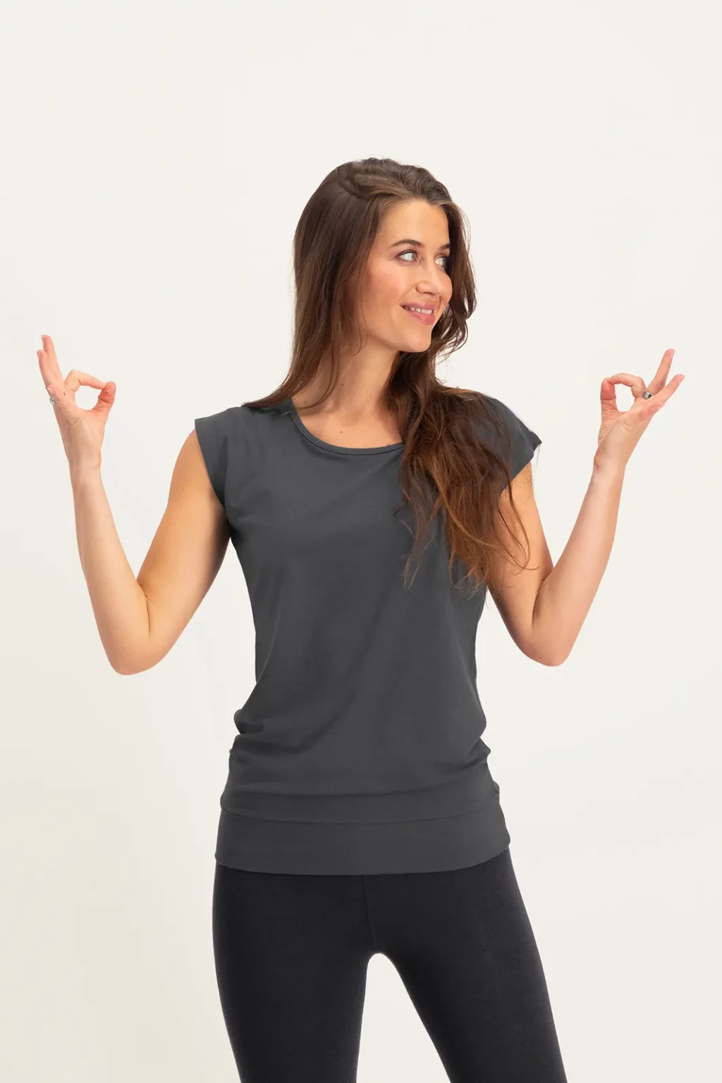 Urban Goddess Asana Yoga Tee - Ash-1