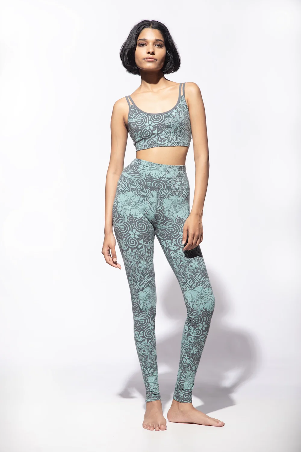 Funky Simplicity Legging 'Normal Leg' - Mizu/Grey Nagomi-1