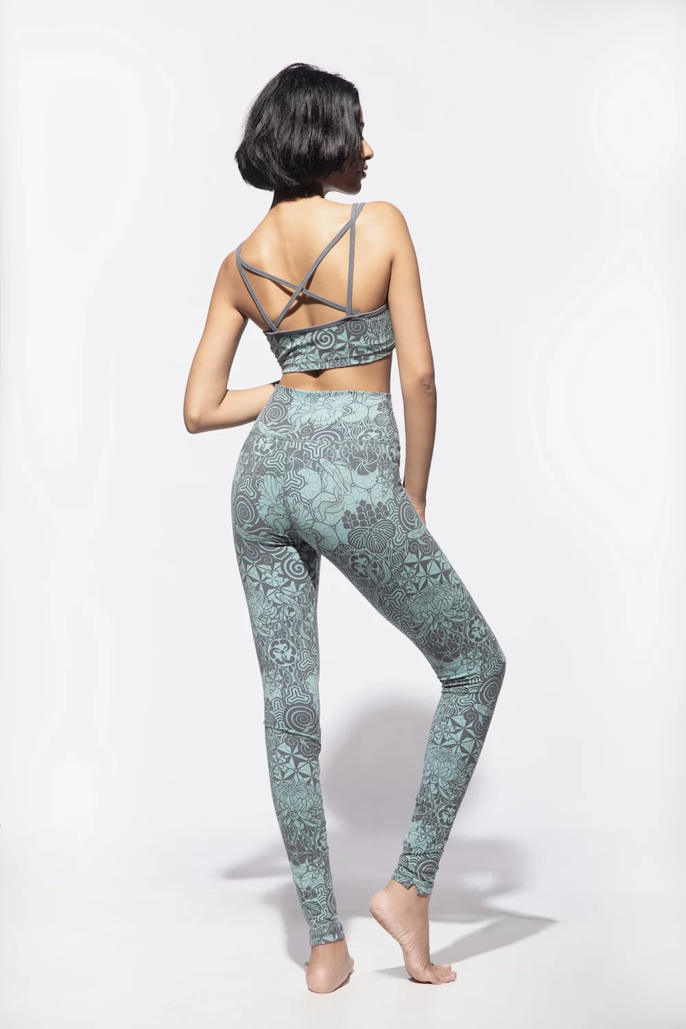 Funky Simplicity Legging 'Normal Leg' - Mizu/Grey Nagomi-2