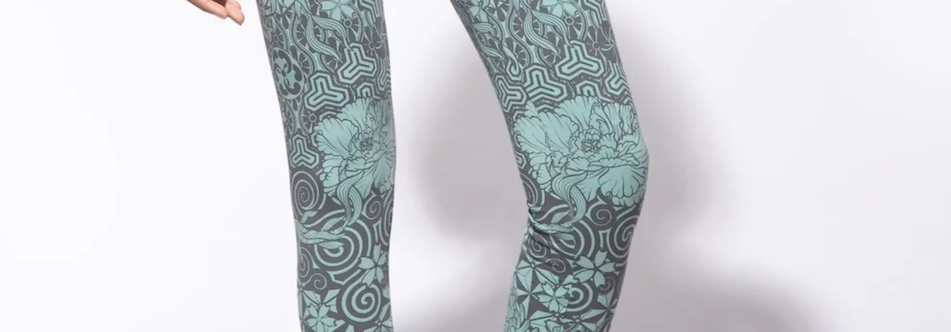 Funky Simplicity High Waist Legging 'Long Leg' - Mizu/Grey Nagomi