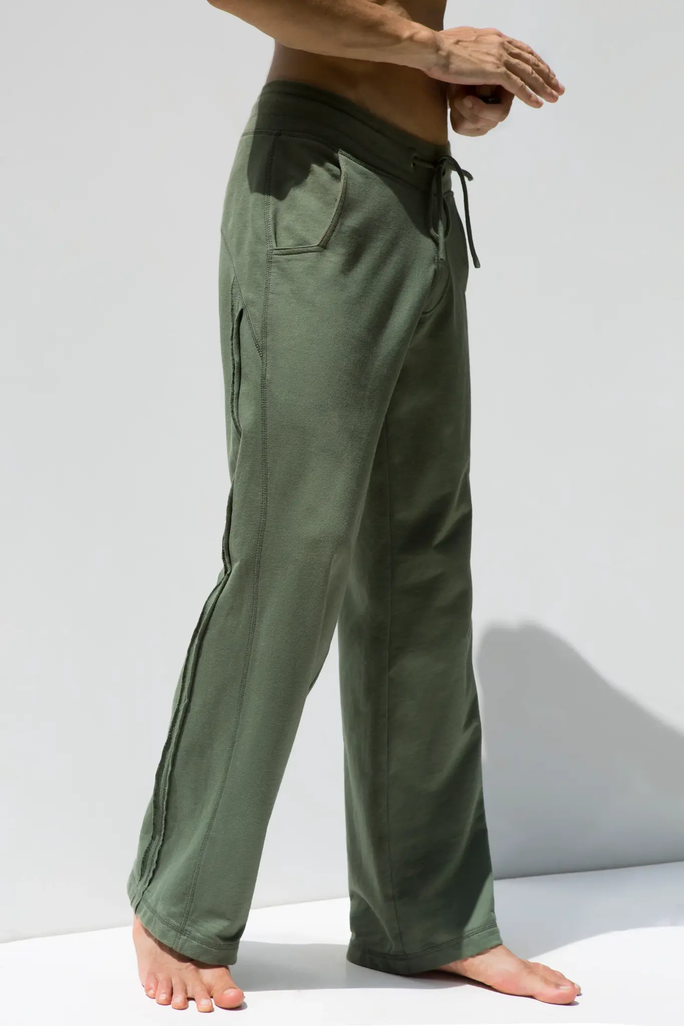 Funky Simplicity Mens Training Pants 'Normal Leg' - Olive-3