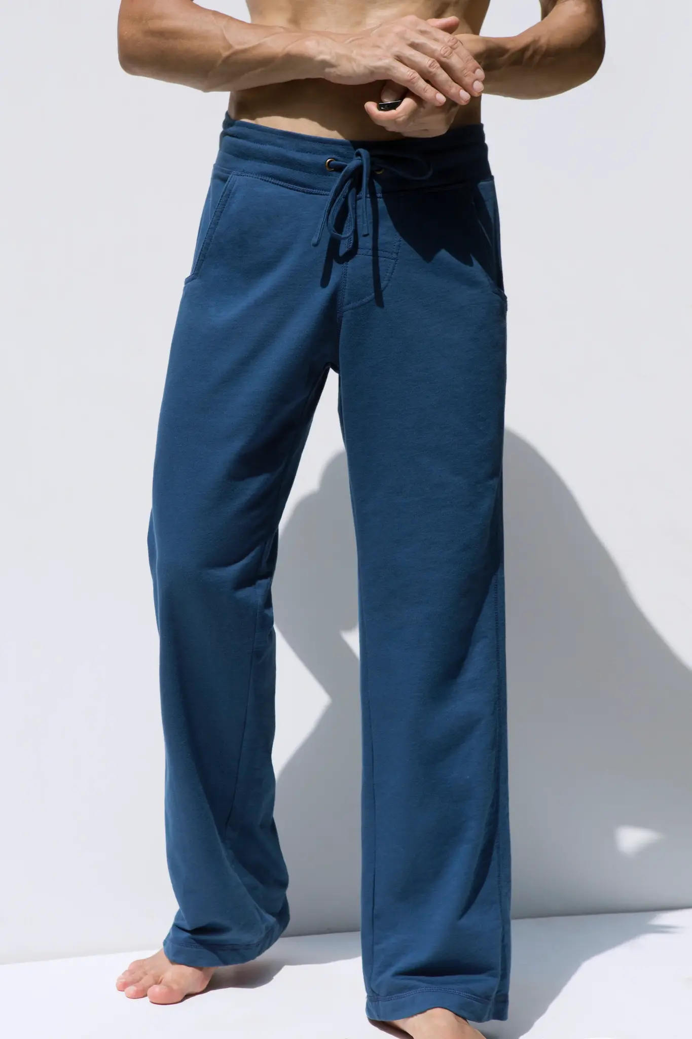 Funky Simplicity Mens Training Pants 'Long Leg' - Navy-2