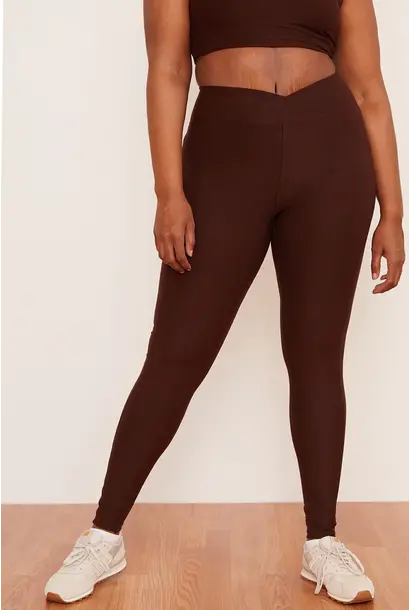 Wolven Crossover Pocket Legging - Chai