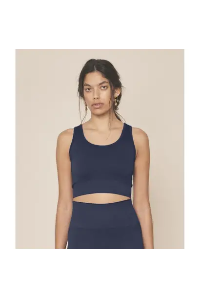Moonchild Seamless Crop Top - Navy Blue