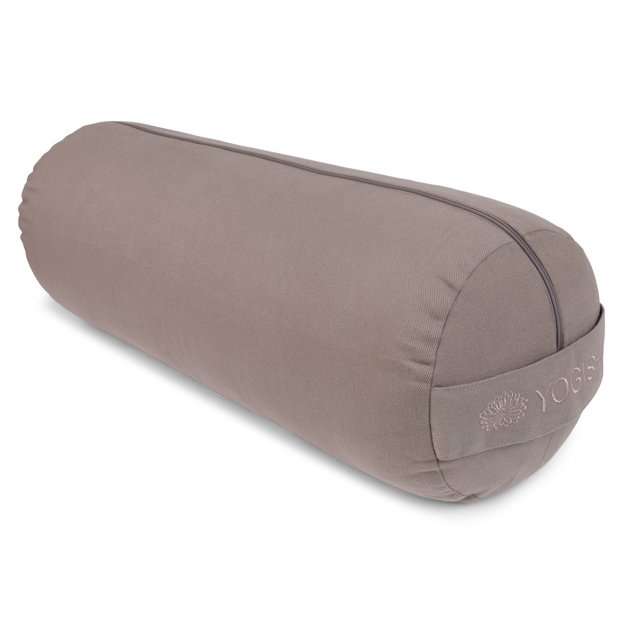 Yogisha Yoga Bolster Rund Kapok – Taupe-1