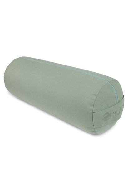Yogisha Yoga Bolster Round Buckwheat Basic - Sage Green