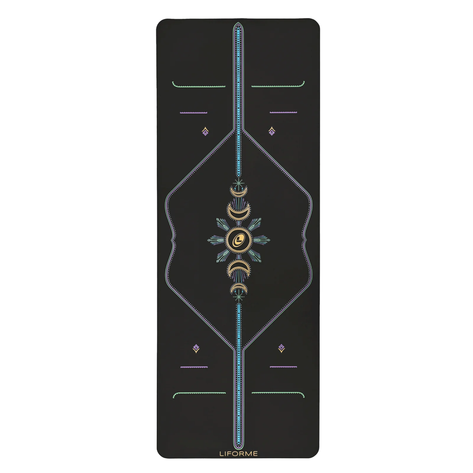 Liforme Travel Yoga Mat - Cosmic Moon Black-3