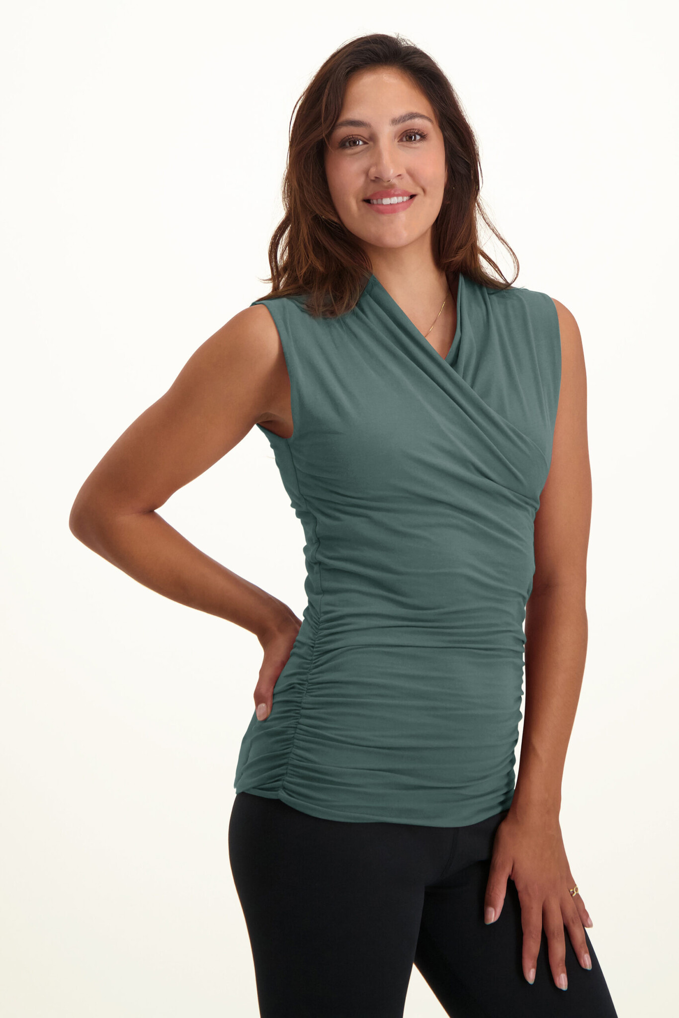 Urban Goddess Good Karma Yoga Top - Forest-1