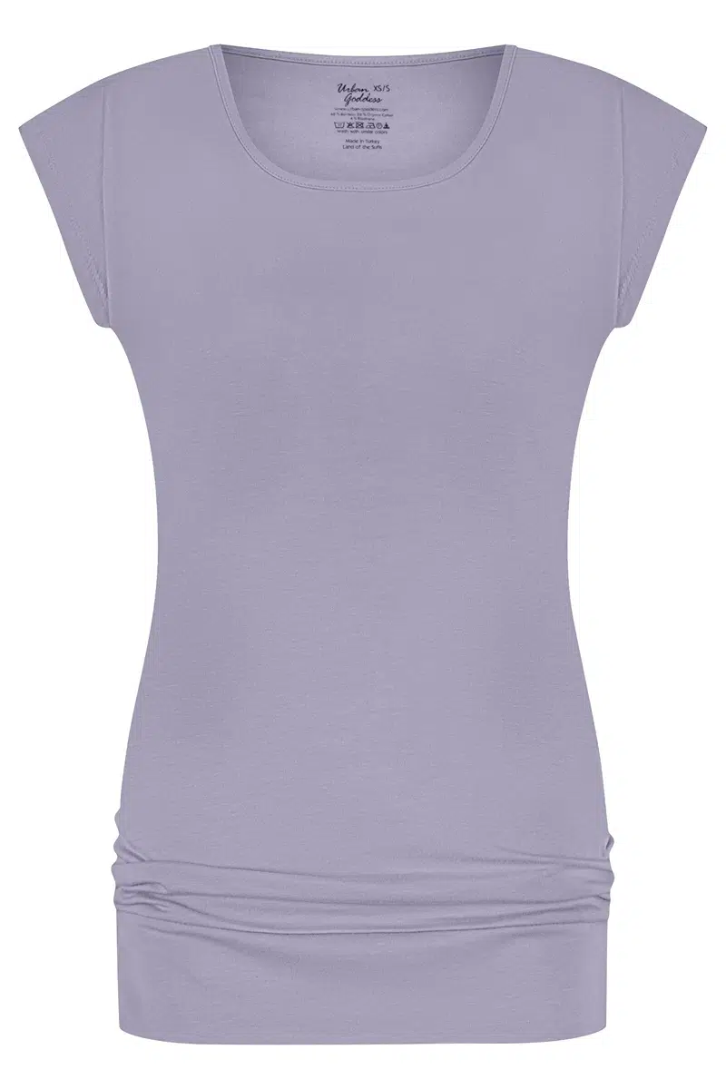 Urban Goddess Asana Yoga Tee - Lilac-4