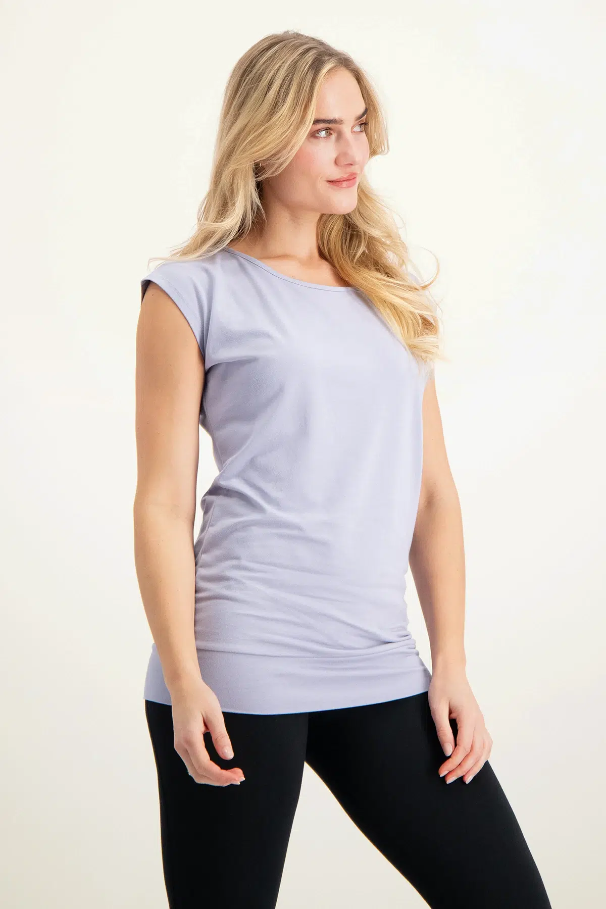 Urban Goddess Asana Yoga Tee - Lilac-3