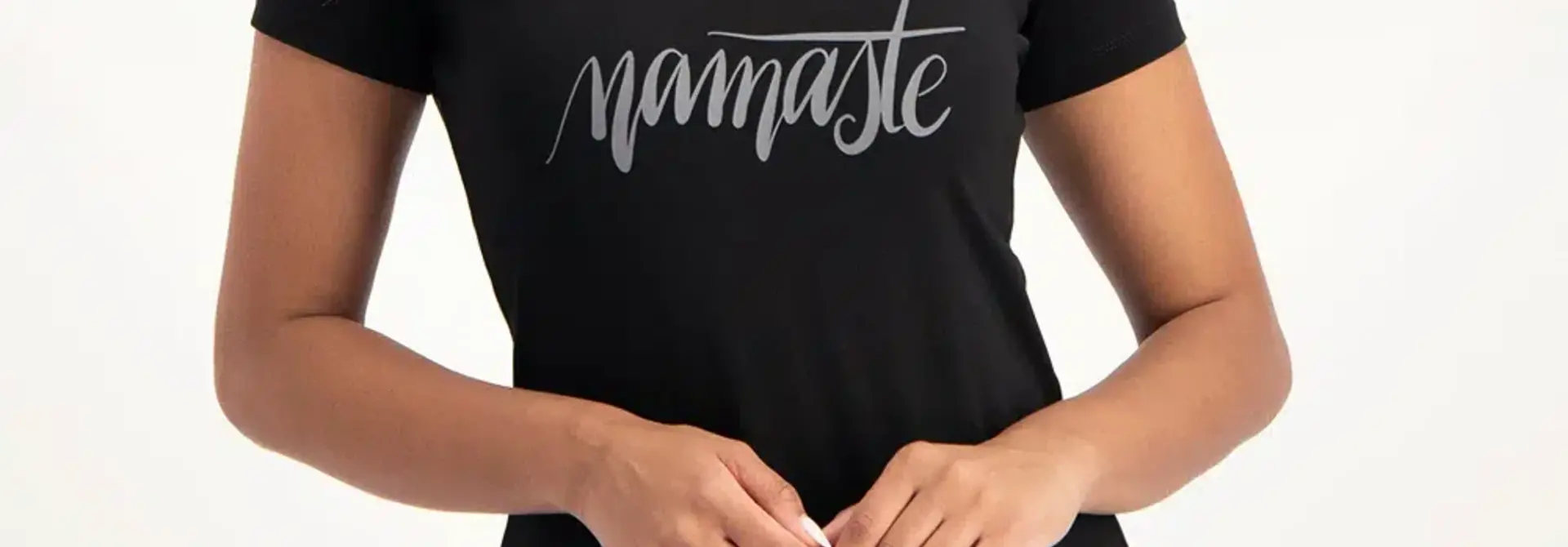Urban Goddess Namaste Core Yoga Tee - Onyx Black