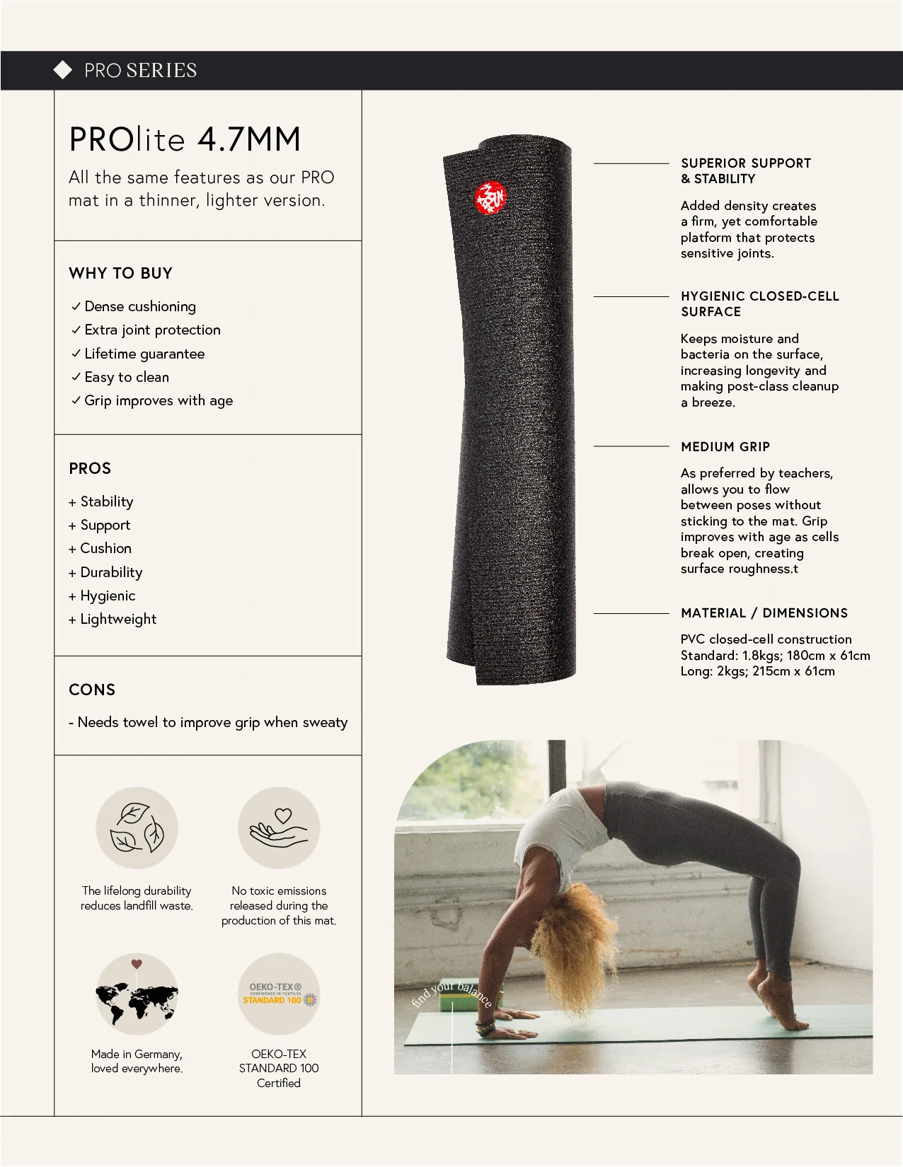 Manduka Prolite Yoga Mat - Sand-5