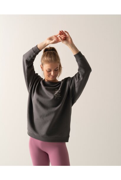 Spica Sweatshirt Enjoy Being Paused - Anthracite