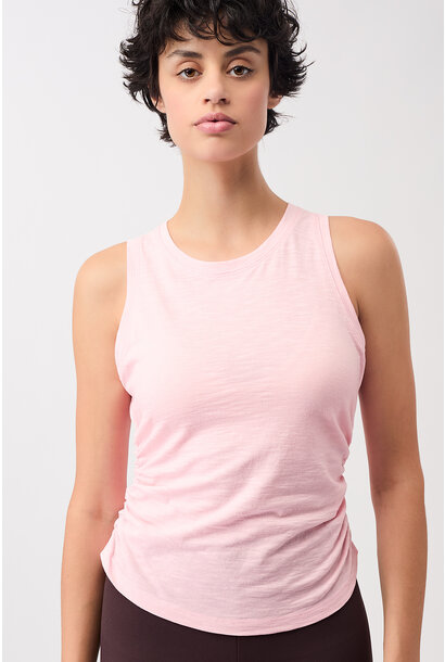 Mandala Cropped Ruffled Top - English Rose