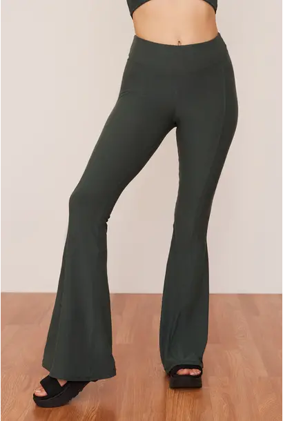 Wolves Flared Pants 'Long Leg' - Thyme