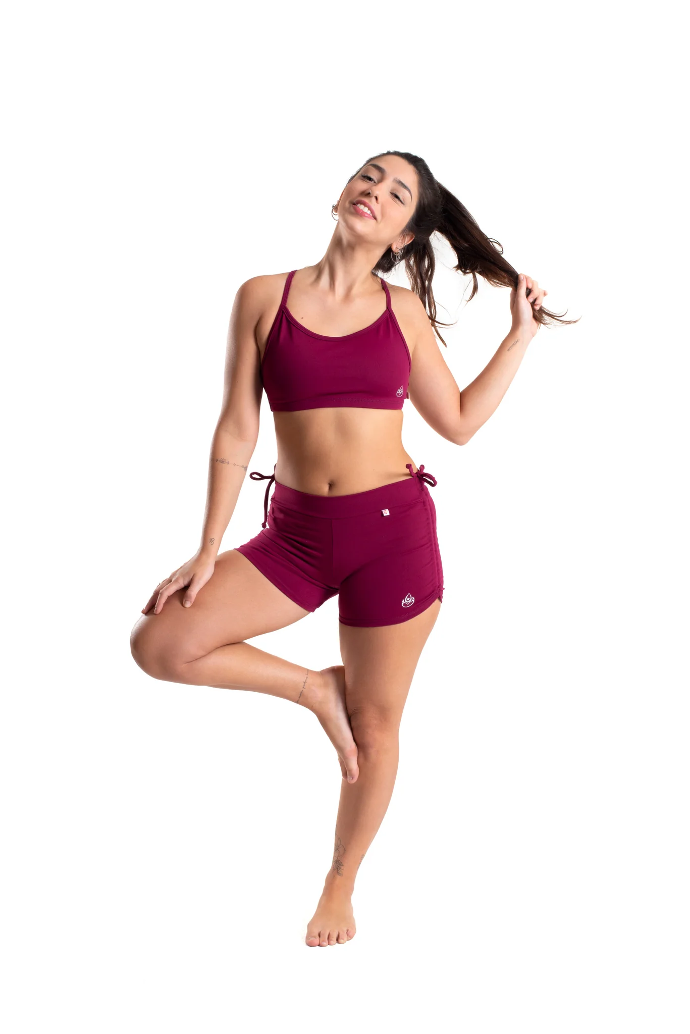 Shakti Activewear Zest Top - Red Wine-2