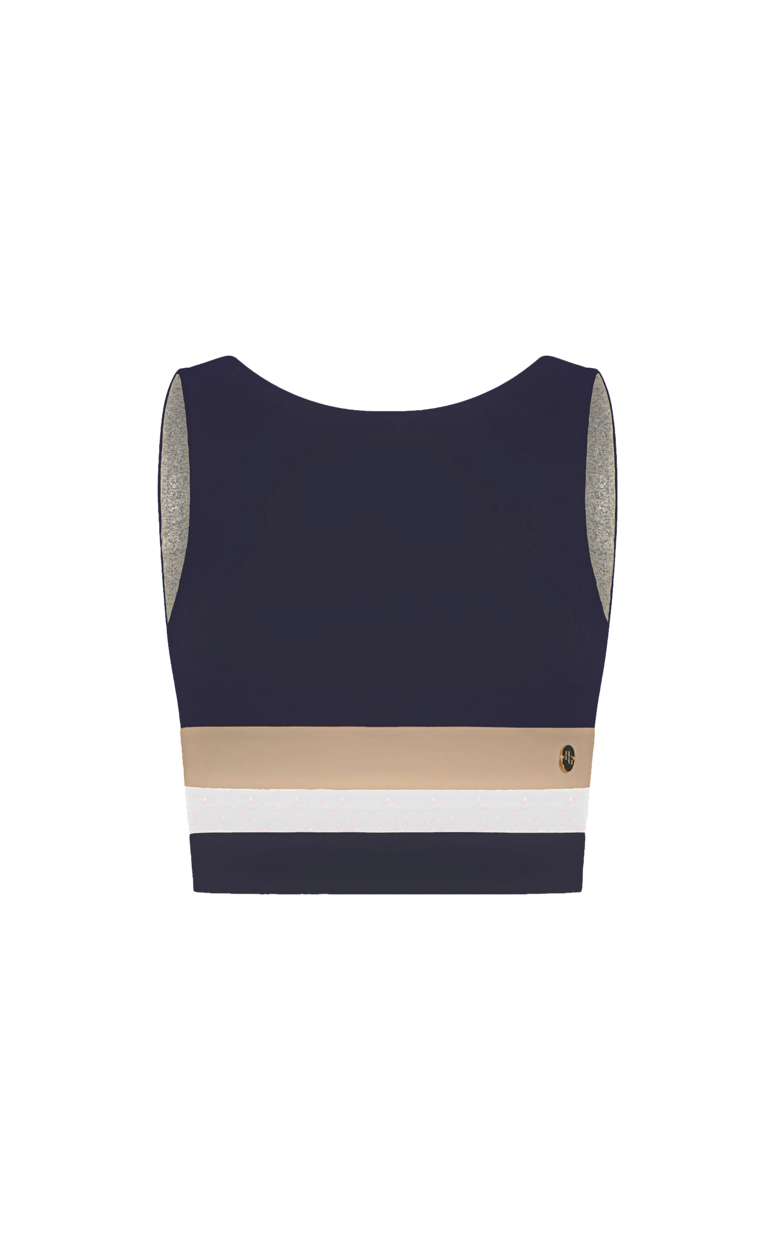 House of Gravity Divine Crop Top - Blue White Sand-5