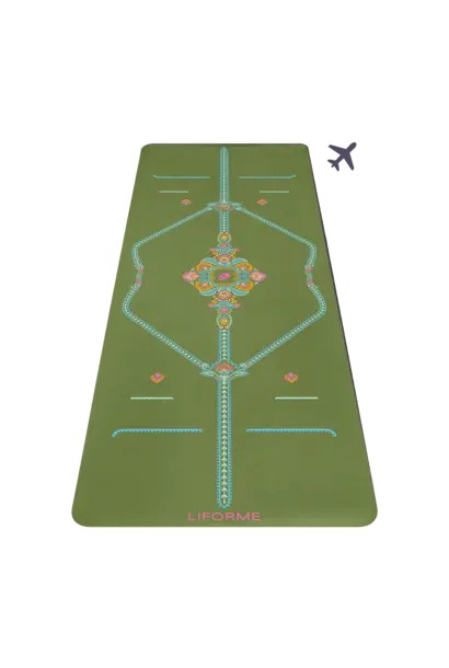 Liforme Travel Yogamat - Mindful Garden Olive