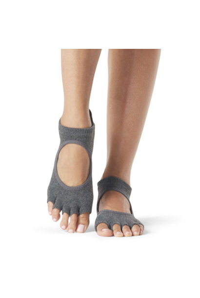 Toesox Yoga Socks Bellarina Open Toe - Charcoal