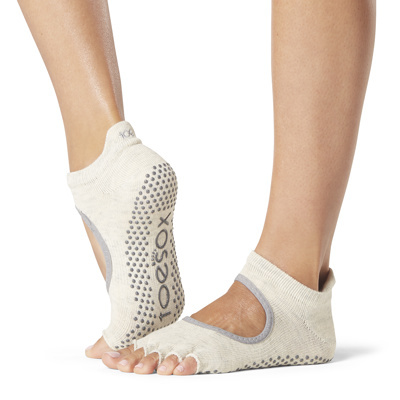 Toesox Yoga Socken Bellarina Open Toe - Oatmeal-2