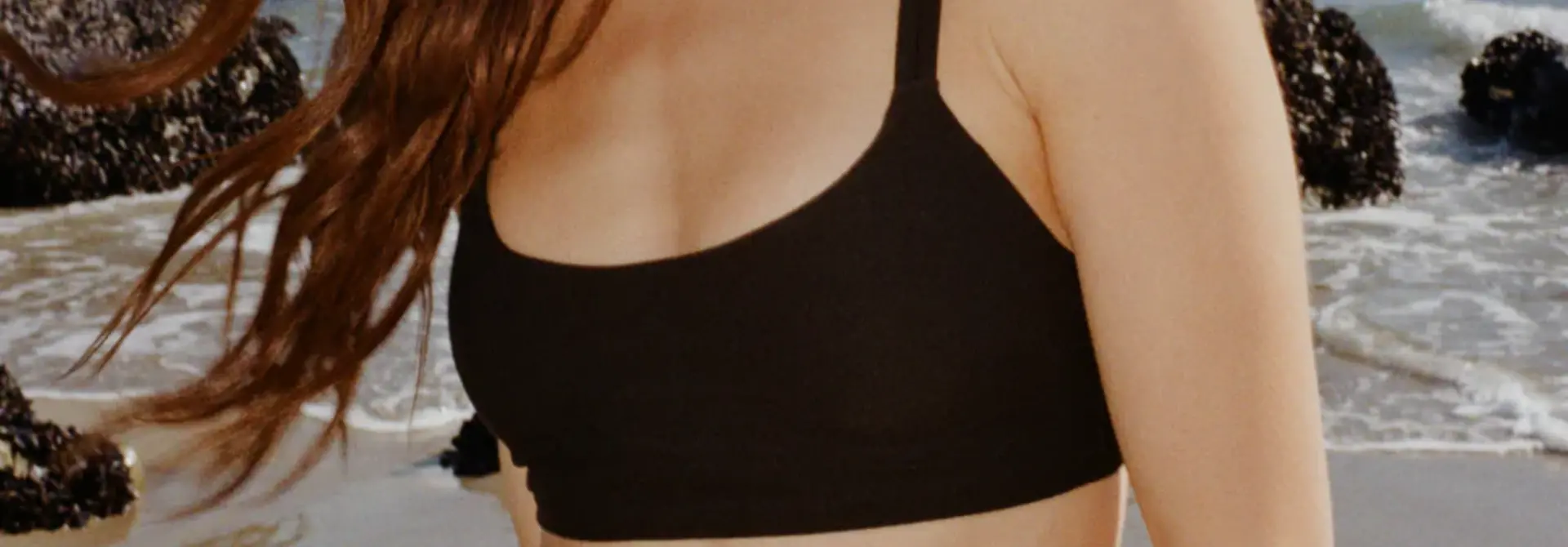 Wolven Double Strap Bra - Onyx