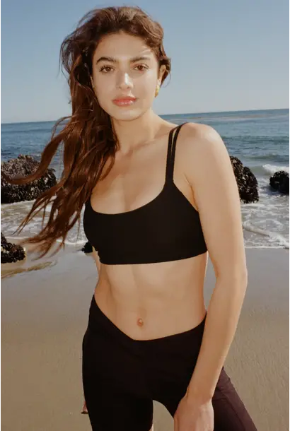 Wolves Double Strap Bra - Onyx