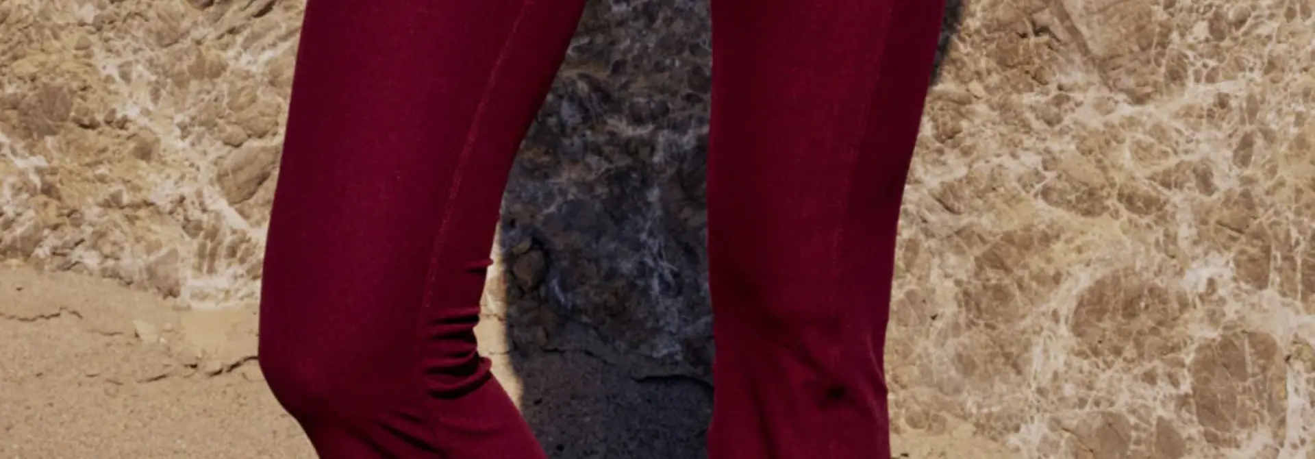 Wolven Flared Pants 'Normal Leg' - Ruby