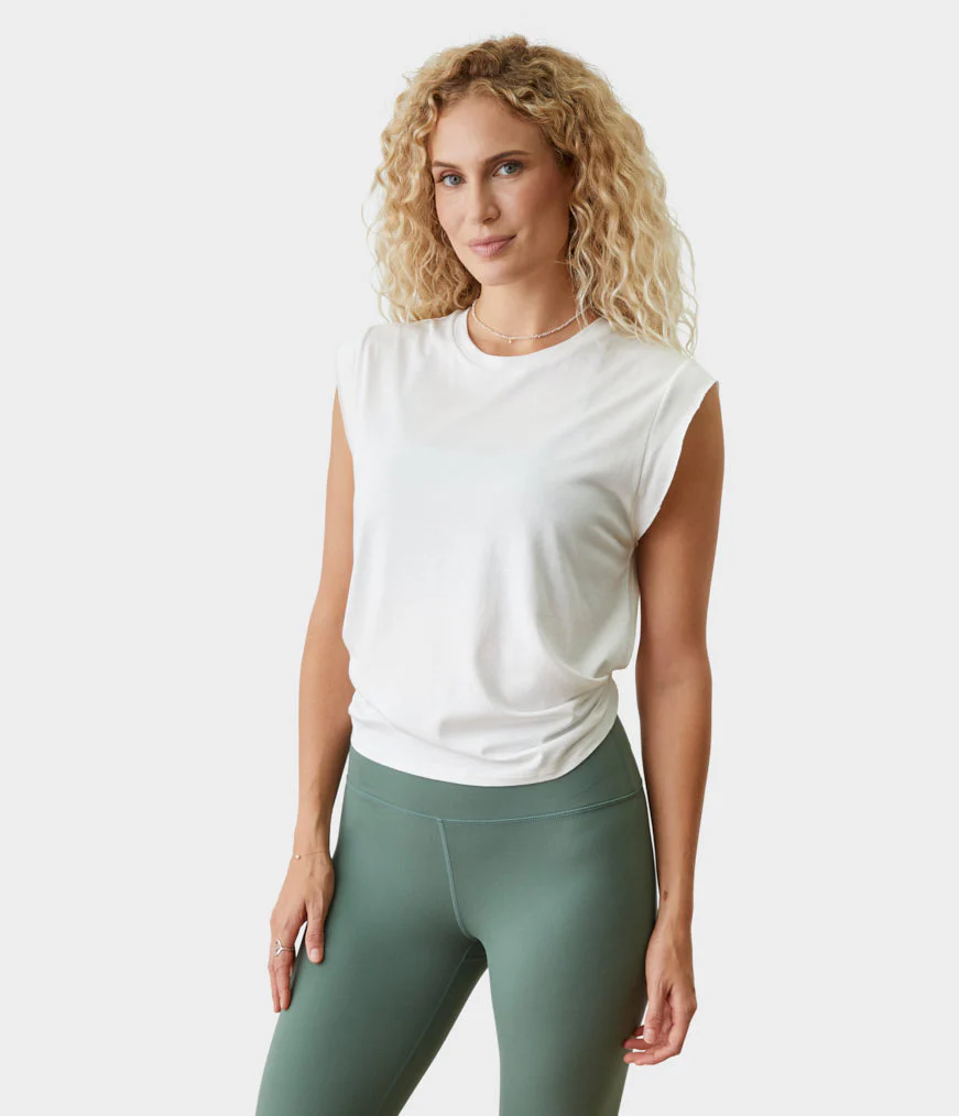 Manduka Warrior Tee - White-5