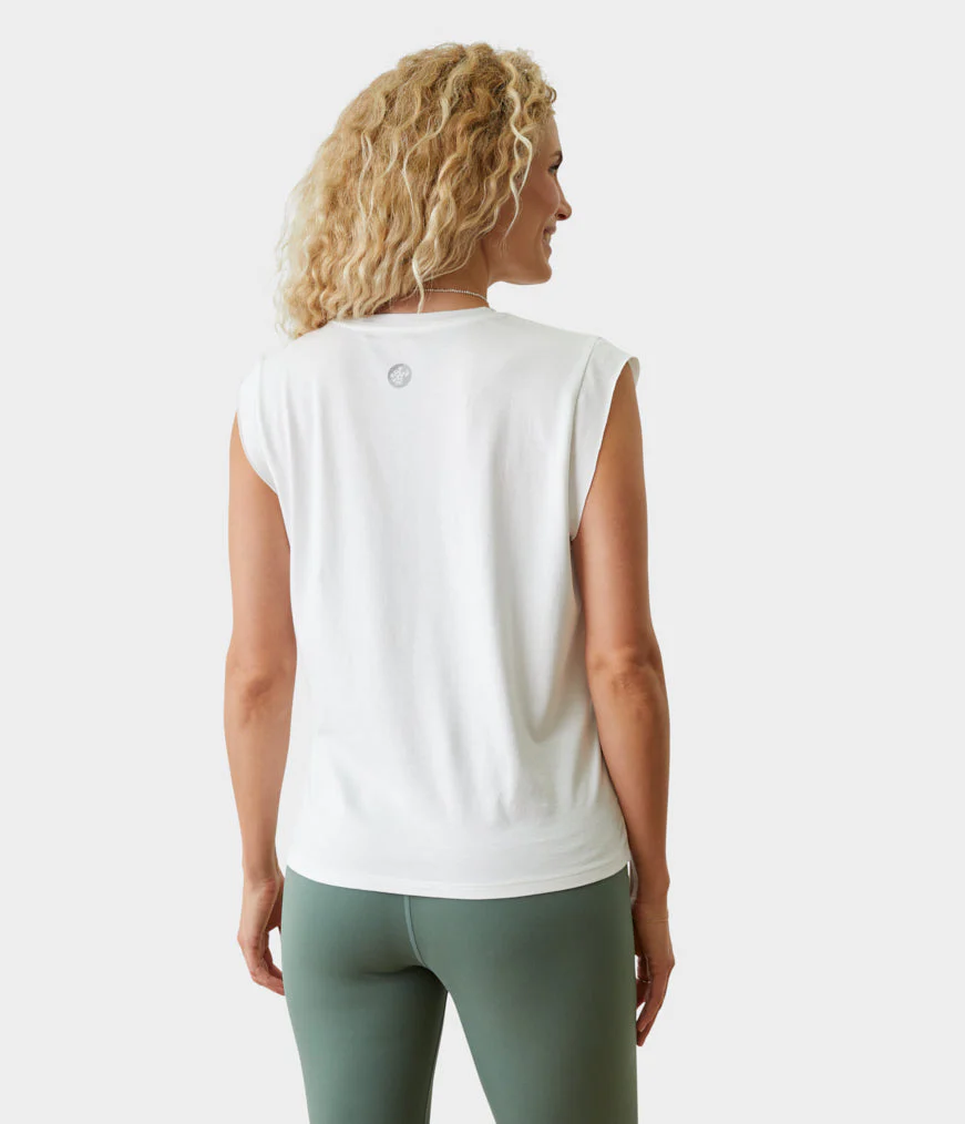 Manduka Warrior Tee - White-2