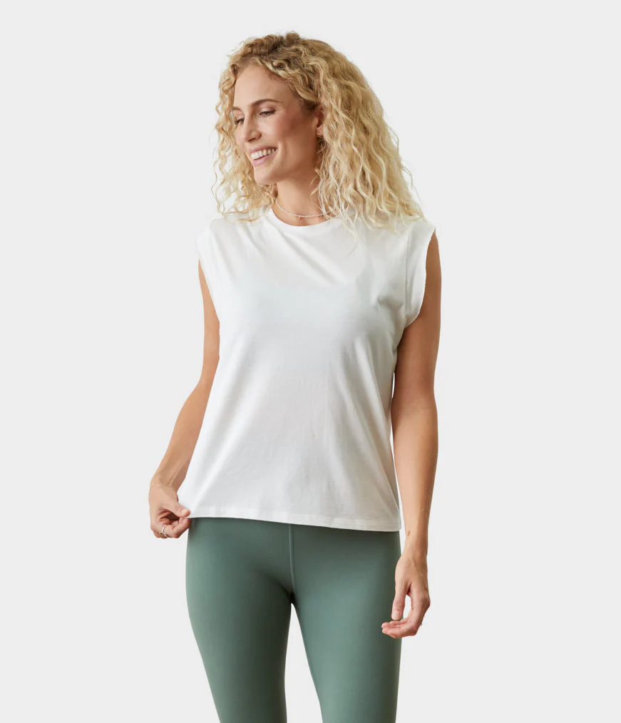 Manduka Warrior Tee - White-1